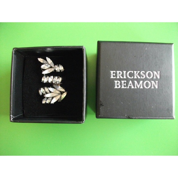 NIB NEW Erickson Beamon Ring Wrap Rhinestone Ring Size 7 - Picture 2 of 10